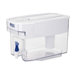 Water Pitcher, Large Dispenser, 144 oz., Clear/White