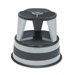 Original Kik-Step Steel Step Stool, 15-5/8 dia x 14h, 500lb Capacity, Warm Gray                                              