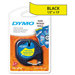 Letratag Plastic Tape Cartridge, 1/2 x 13ft, Hyper Yellow                                                                    
