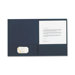 Linen Twin Pocket Portfolios, Letter, 5 per Pack, Navy