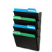 DocuPocket Four-Pocket Wall Set, Plastic, Letter, 13"w x 4"d x 7"h, Smoke