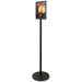 Magnetic Sign Stand, Dual Sided, 12-15/16"x12-15/16",56", BK