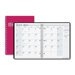Wirebound Leatherette Monthly Planners, 14 Mos, 8-1/2"x11", Red, 2013