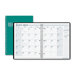 Wirebound Leatherette Monthly Planners, 14 Mos, 8-1/2"x11", Green, 2013