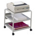 Mobile Printer Stand, w/ Casters, 21"x16"x19", Platinum
