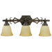 Florence Three Light Bath Vanity in Aged Bronze