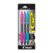 Gel Pen,Retractable,Refillable,Fine,3/PK,Assorted