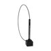 Upright Aluminum Counter Pen w/24" Cable, Black/Black Ink
