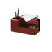 Wood Tones Desk Organizer, Wood, 4 1/4w x 8 3/4d x 4 1/8h, Mahogany