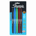 Calligraphic Marker Pen Set, Black/Blue/Brown/Green/Red Ink, Medium Point, 5/Pk                                              