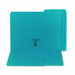 File Folders, 1/3 Cut, Reinforced Top Tab, 11 Point, Letter, Teal, 100/Box                                                   