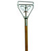 Screw Clamp Metal Head Wooden Mop Handle