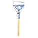 54" Screw Clamp Metal Head Wooden Mop Handle