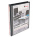 Round Ring Economy Vinyl View Binder, 1/2in Capacity, Black