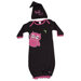 Night Owl Gown and Cap Set in Black