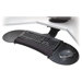 Articulating Keyboard Platform, Adjust., 23"Track, 17"x11", Black