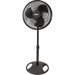 16" Oscillating Stand Fan in Black