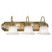 Belmont  Vanity Light in Antique Brass