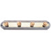 Four Light Vanity Light in Chrome/Polished Brass