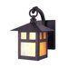 Montclair Mission  Outdoor Wall Lantern with Iridescent Tiffany Glass in Bronze