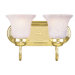Home Basics Two Light Vanity in Polished Brass