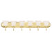 Home Basics Six Light Vanity Light in Polished Brass
