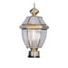 Monterey Outdoor Post Lantern in Antique Brass