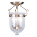 Jefferson Semi Flush Mount with Seeded Glass