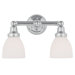 Classic Two Light Bath Vanity in Chrome