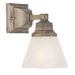 Mission One Light Wall Sconce in Antique Brass