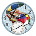 Mosaic Beach Scene Clock with 14" Thermometer