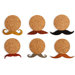 Mustache Cork Coasters (Set of 6)