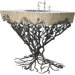 Embracious Aspen Forest Iron Vanity with Integrated Boulder Basin