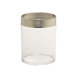 Philip Clear Waste Basket with Polished Chrome Accent