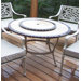 Stone Art Coffee Table with Lazy Susan