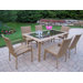 Sun Shade 7 Piece Wicker Dining Set