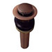 7.5" Round Vessel Toe Touch Bathroom Sink Drain