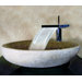 Hand Carved Boulder Vessel Sink in Sand