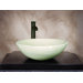 Opal Hand Carved Vessel Sink in Cream