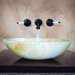Nemausus Hand Carved Vessel Sink in Yellow