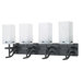 Cubica  Vanity Light in Textured Black