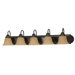 Ballerina  Vanity Light with Champagne Washed Glass Shade in Mahogany Bronze