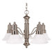 Gotham 5 Light Chandelier with Alabaster Glass