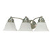 Empire  Vanity Light with Alabaster Glass in Brushed Nickel
