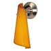 15.75" x 4.5"  Halogen Wall Sconce with Butterscotch Glass in Brushed Nickel