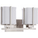Logan Two Light Bath Vanity in Brushed Nickel