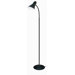 One Light Goose Neck Floor Lamp in Black