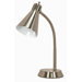 One Light Small Goose Neck Desk Lamp in Nickel