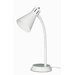 One Light Small Goose Neck Desk Lamp in White