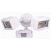 15" Two Light Flood Light with Motion Sensor in White